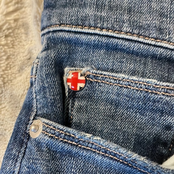 Hudson Jeans Blair High Rise Distressed Straight Crop - Picture 4 of 6